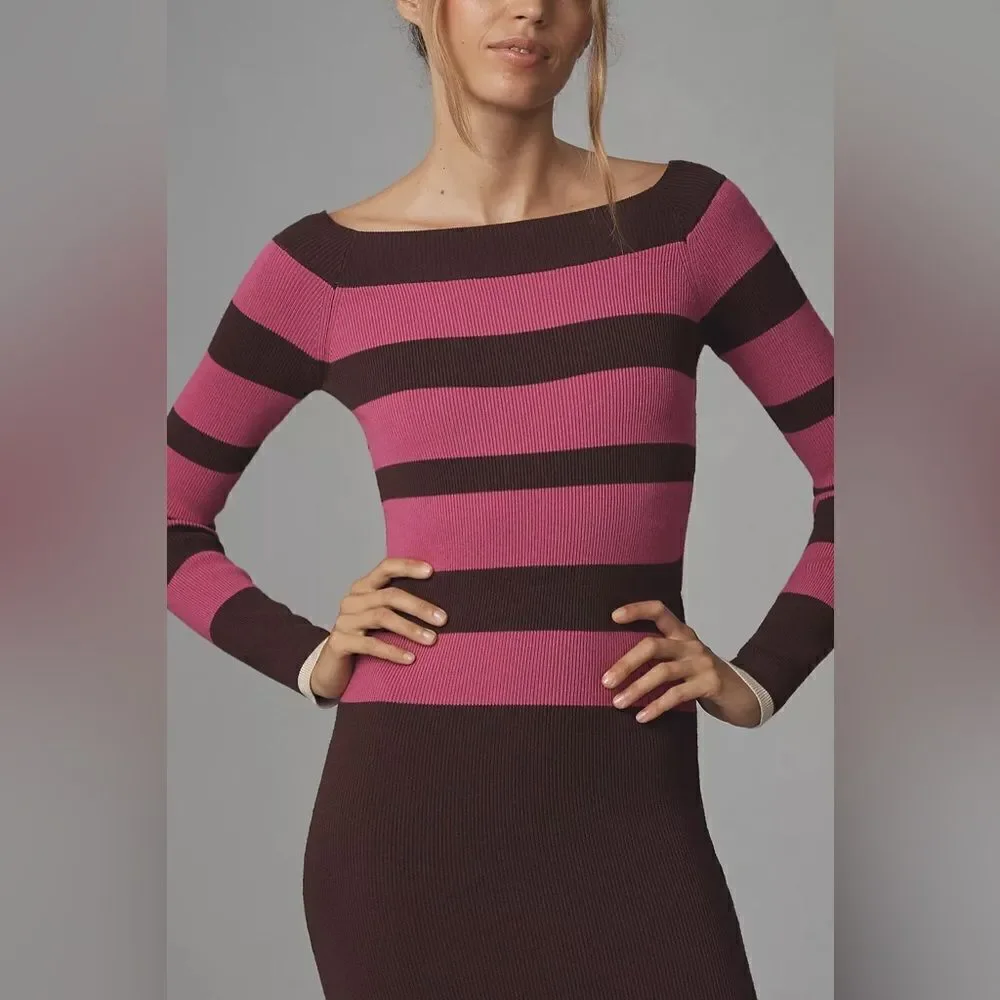Anthropologie Le Superbe Fall In Rib Midi Dress NWT - Picture 2 of 10